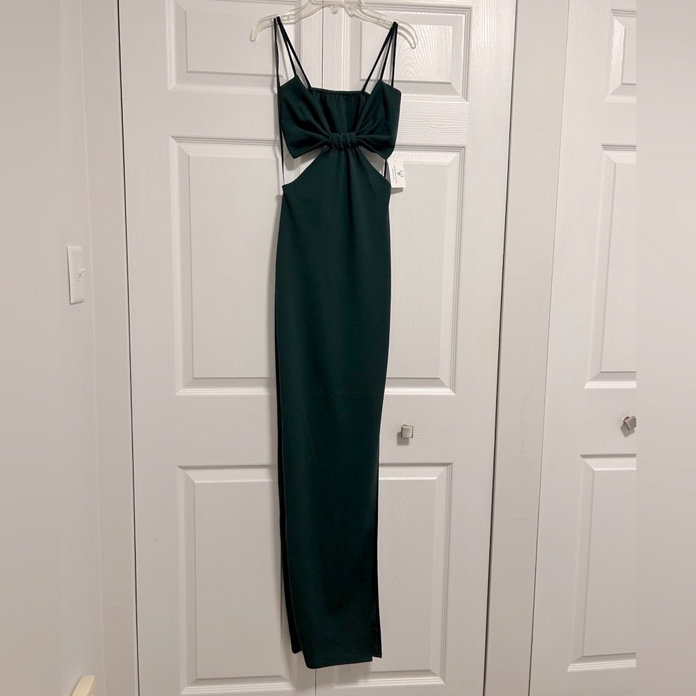 Green Cut Out Maxi Dress